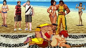 mugen sean relentlessly drills pussy cowgirl style on beach