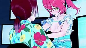 hear this redhead couple moan through creampie sex in hentai