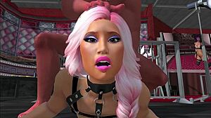 Nickie Money Ebony Hooker Strips Teases Big Black Cock Blowjob