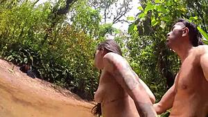 hiking with nikatsu started casual but turned into wild outdoor anal squirting pov slut fuck