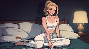 whoa my new blonde girlfriend shows off that massive curvy ass like a total tease doesn't she