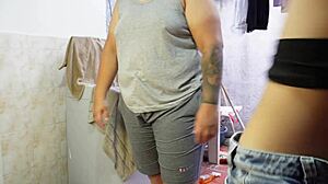 Landlady Fucks Tenant Hard to Settle Rent Debt