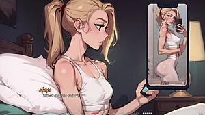 whoa my new blonde girlfriend shows off that massive curvy ass like a total tease doesn't she