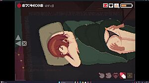 Kaede bläst lutscht reitet wichst Doggy im Hentai-Game