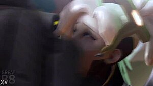 i can't get enough of futa moira dominating mercy in overwatch anime