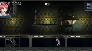 redhead idol runs erotic hentai game sex with robot man pounding her wet pussy