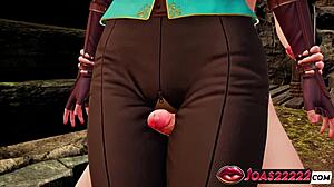 BIG TITS ZELDA TEASES THIGHJOB BIG DICK IN LEATHER LEGGINGS POV. MISSIONARY TITS MASSAGE TIED HARD FUCK CREAMPIE