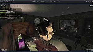 Bratty Roblox Girl Tastes Stranger's Warm Load Rainy Night Outdoors