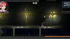 redhead idol runs erotic hentai game sex with robot man pounding her wet pussy