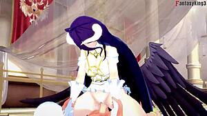 Albedo Succubus Overlord Pounds Big Tits Hard in Fantasy Hentai