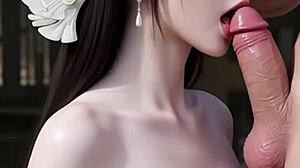 Chaste beauty deepthroats cum swallowing every facial drop perfectly