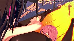 Futanari student craves teacher's deepthroat handjob release