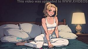 whoa my new blonde girlfriend shows off that massive curvy ass like a total tease doesn't she