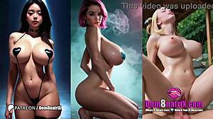 Ai Hentai Girls Gooning Over Big Ass Big Tits Cumshot Mix!