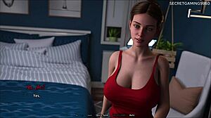 Sharing Bed with Goth Stepsis Turns Steamy Big Tits Monster Cock Hentai Game Naughty Fox