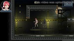 redhead idol runs erotic hentai game sex with robot man pounding her wet pussy