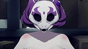 アニメ巨乳がデカチン騎乗位でボインボイン揺れまくり