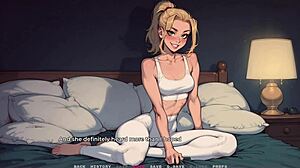 whoa my new blonde girlfriend shows off that massive curvy ass like a total tease doesn't she