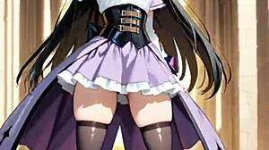 bet you'd love this cute teen ai magical girl taking huge monster cock anal in castle corridors right?