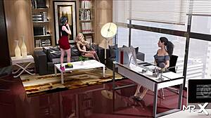 Licking her friend's fingers turns so hot in fashion business