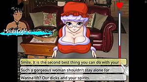 Craving Mrs Santa's hot elf threesome action?