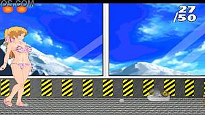 bold futanari feet worship on mellys monster hentai island game adventure