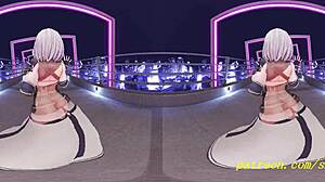 Noel svinger forførende i VR180 3D Hololive hentai-dans