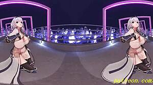 Noel keinuu viettelevästi VR180 3D Hololive hentai-tanssissa