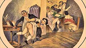 A narrative of vintage erotic drawings from retro comics