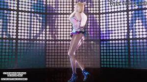 ahri league of legends mmd kpop dance turns erotic blonde costume hentai sexy uncensored 4k