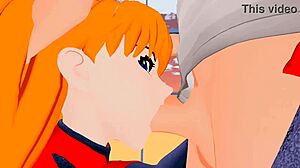 Shinji défonce le cul d'Asuka après défaite de l'ange... trop chaud !!