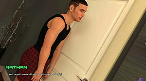 that hot latina milf rubs her wet pussy dreaming of boss cock in office hentai game