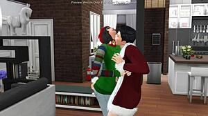 Horny Girlfriend Rides for Christmas Creampie in Sims 4 3D Animation