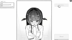 Stiefschwester neckt im geheimen Hentai Game mit Sissy-Blowjob Fingern und Wichsen