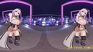 Noel rebola sedutoramente na dança hentai Hololive VR180 3D