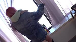 flashy haired shaved big tits gal blows and rides in pov homemade hentai part 1