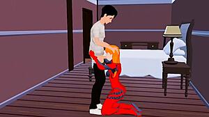 shinji fucks asuka's ass hard after angel defeat... so hot!!