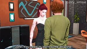 rebellious stepdaughter rides stepfather cock cowgirl then takes doggystyle cum rough in sims 4