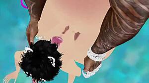 feeling that big black monster cock stretch my slutty prostitute holes in wild hentai sex