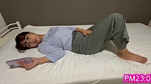 alone college girl's nightly routine always ends with masturbation orgasm