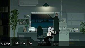 wanna watch white haired babe suck caped man's cock deep?