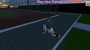 Mean girl mistress leashes her boy slave for public domination walk