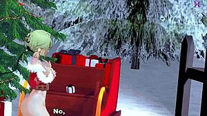 evelyn's zenless zone mmd christmas vibe