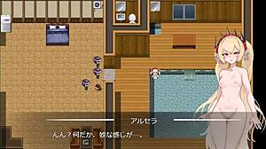 damn white snow princess gets TAKEN in full japanese hentai game!!