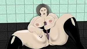 bbw maid drops to floor for fat ass masturbation frenzy