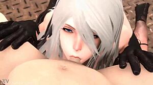 man, i always knew a2 from nier automata was a pro at blowjobs... damn!