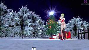 evelyn's zenless zone mmd christmas vibe
