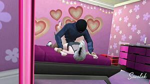 Blonde teen sucks then fucks burglar wildly!