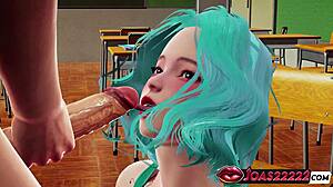 Hyolyn's Fishnet Pantyhose Frenulum Lick Deepthroat Bondage Cum Mouth Blowjob