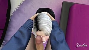 Blonde teen sucks then fucks burglar wildly!